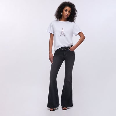 T-shirt avec broderie ajourée LIU JO