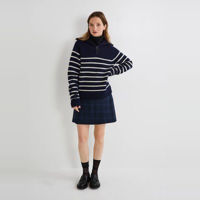 Pull col zippé contenant de la laine, certifié OEKO-TEX MONOPRIX