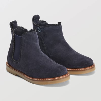 Bottines chelsea festons en cuir MONOPRIX