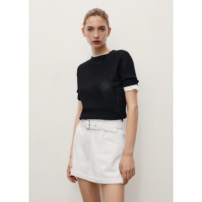 Shorts paperbag avec ourlet retroussé et ceinture MANGO