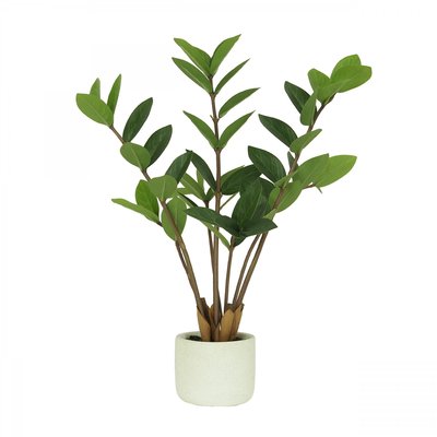 Plante verte zamioculcas artificiel 48cm LIGNE DECO
