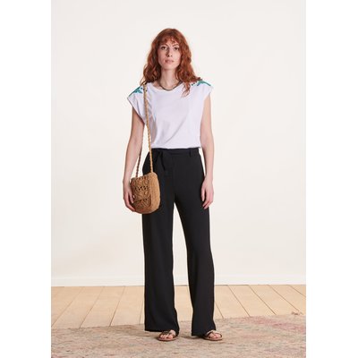 Pantalon ample fluide noir LA FEE MARABOUTEE