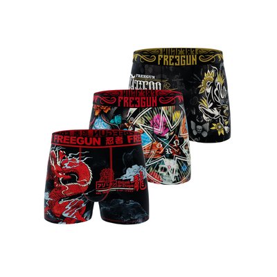Lot de 3 Boxers microfibre FREEGUN