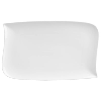 Lot de 6 assiettes plates rectangulaires en porcelaine VAGUE SECRET DE GOURMET