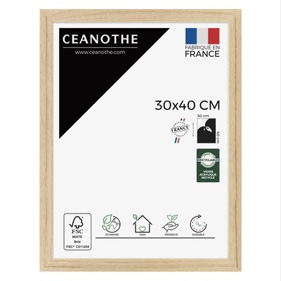 Cadre Photo 30x40 Cm Bois Brut Chêne TARA CEANOTHE