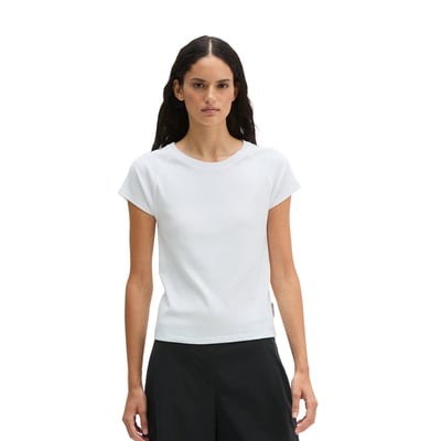 T-shirt slim en jersey de coton organique rib MARC O'POLO