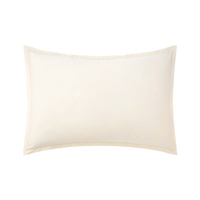 Taie d'oreiller en percale de coton gris, ALCOVE OLIVIER DESFORGES