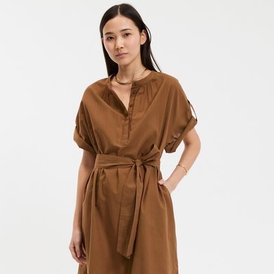 Robe longue rayée à col rond, manches 3/4 LA REDOUTE COLLECTIONS
