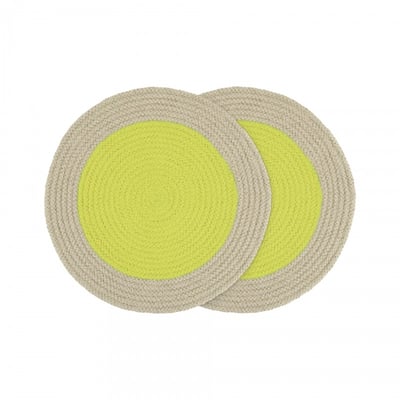 Set de table coton rond design  lot de 2 REMEMBER