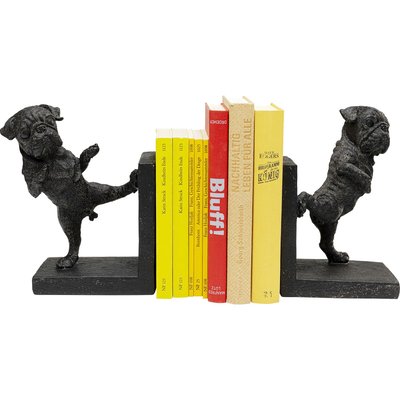Serre-livres chiens noirs set de 2 KARE DESIGN