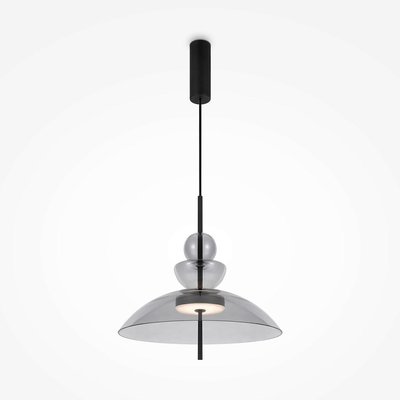 Suspension LED moderne - verre fumé silhouette dôme NORA PIER IMPORT