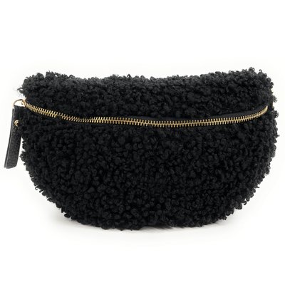 Sac banane en cuir et tissu peluche LOU PILOU OH MY BAG