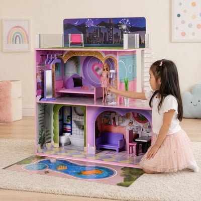 Maison Poupée Enfant Bois Sunset DREAMLAND TEAMSON KIDS