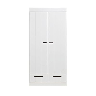 Armoire 2 portes et 2 tiroirs en pin CONNECT WOOOD