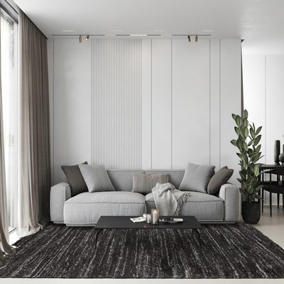 Tapis shaggy tissé motif simple AMORE 5 UN AMOUR DE TAPIS