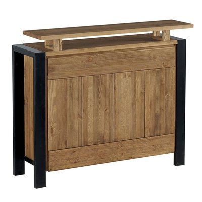 Meuble bar pin massif brossé 2 tiroirs 126cm LOUNDGE PIER IMPORT