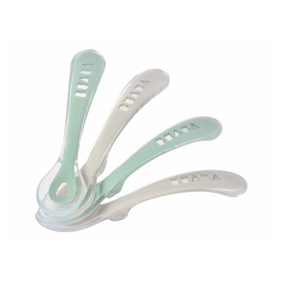 Lot De 4 Cuillères 2ème Âge Silicone BEABA
