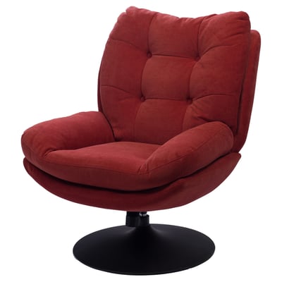 Fauteuil en tissu beige avec piètement noir Magnum AMADEUS