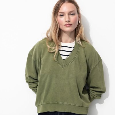 Sweat-shirt uni col V PROMOD