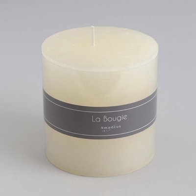 Bougie gros cylindre 10 X 10 cm crème (lot de 6) AMADEUS