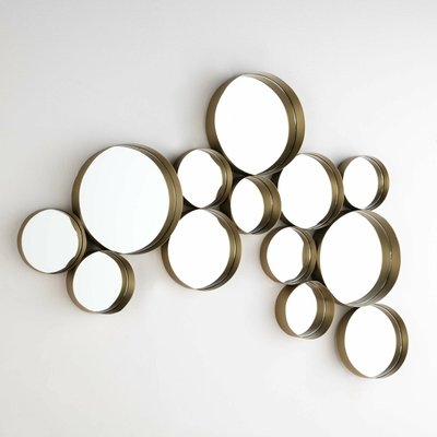 Miroir rond en verre et métal, Amatos RECOLLECTION