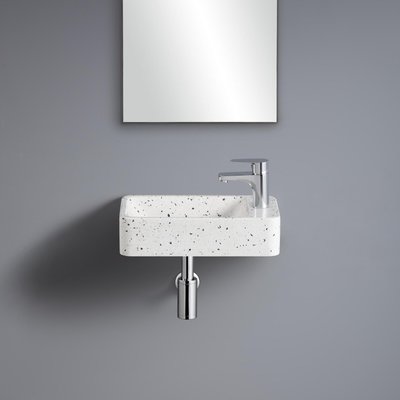 Vasque lave-mains suspendue en terrazzo IZIA MOB IN