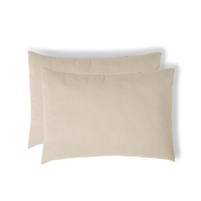 Taie d'oreiller (x2) gaze de coton ALMA Made in Europe FEBRONIE