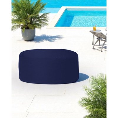 Pouf extérieur imperméable bleu foncé - forme ronde ARTA PIER IMPORT