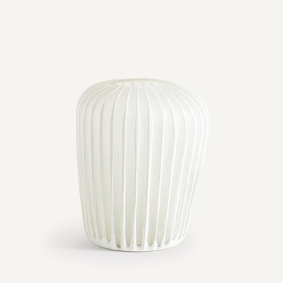 Vase en verre givré strié, Corila AM.PM
