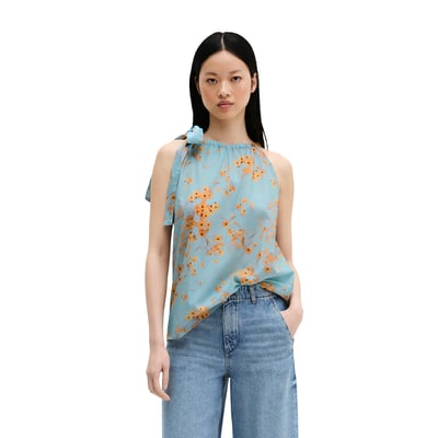 Blouse sans manches relaxed en voile de coton imprimé MARC O'POLO