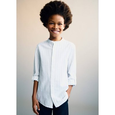 Chemise col mao à rayures MANGO KIDS
