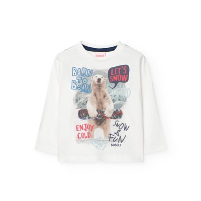 T-shirt manches longues avec dessin devant BOBOLI