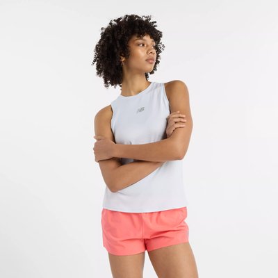 Jacquard Slim Tank T-shirt col rond manches courtes. NEW BALANCE