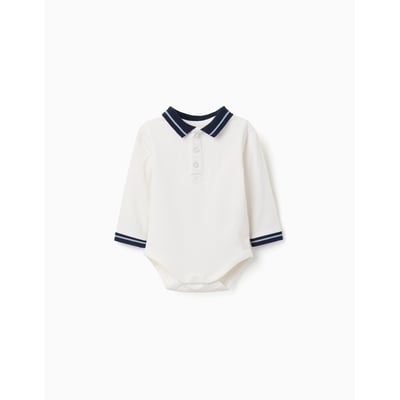 Body polo en coton avec col contrastant ZIPPY