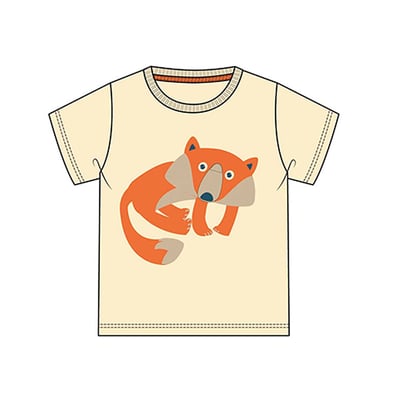 T-shirt en maille garçon imprimé renard BOBOLI