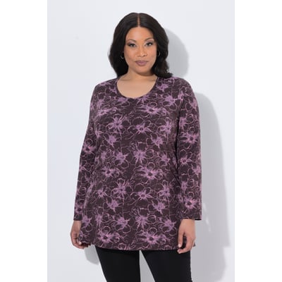 T-shirt long à fleurs ULLA POPKEN
