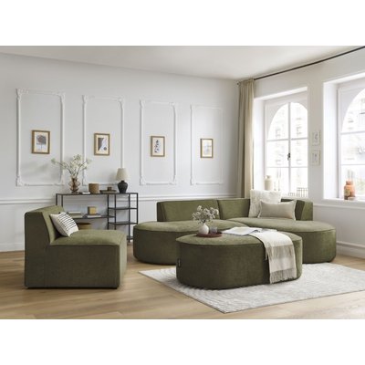 Canapé modulable 6 places en tissu texturé, ROUSSEAU BOBOCHIC