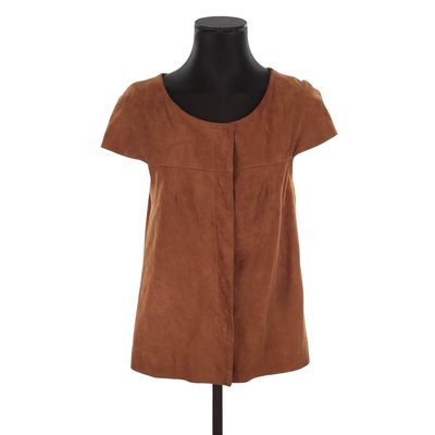 Veste sans manches en cuir - Bon État BA&SH