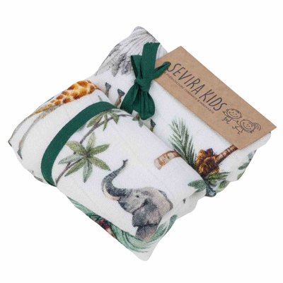Lot de 2 langes en bambou SAFARI SEVIRA KIDS