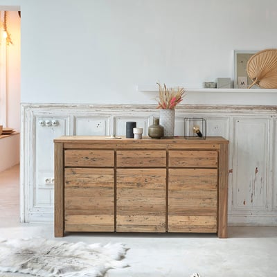 Commode en bois de teck recyclé 160 cm  CARGO BERAH GETAH