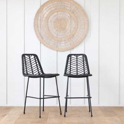 Lot de 2 tabourets de bar, OKA HAPPY GARDEN