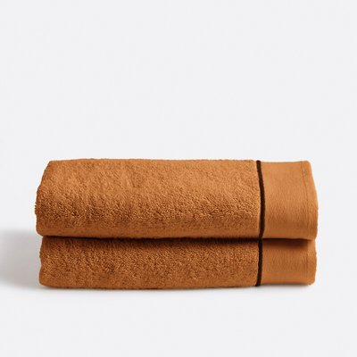 Lot 2 serviettes de toilette en coton peigné 700g/m2, Victor LA REDOUTE INTERIEURS