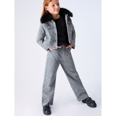 Pantalon imprimé animal avec strass LIU JO