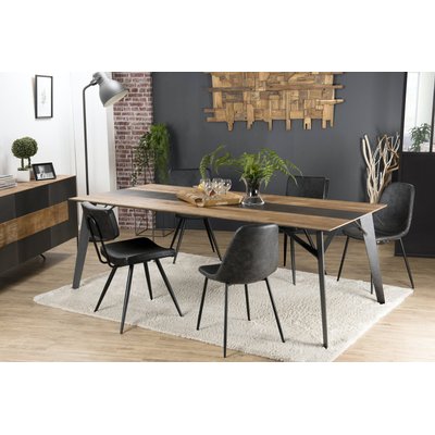 Table à manger industrielle teck recyclé 220 cm PANAMA PIER IMPORT