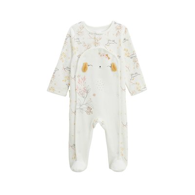 Pyjama bébé en velours ouverture pont Emilie PETIT BEGUIN
