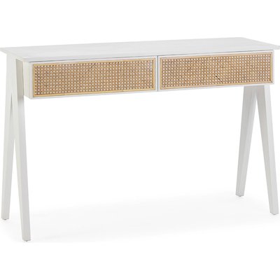 Console bois de cèdre et rotin  naturel style épuré RECOLLECTION