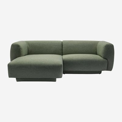 Canapé d'angle gauche en tissu texturé AUSTIN HABITAT