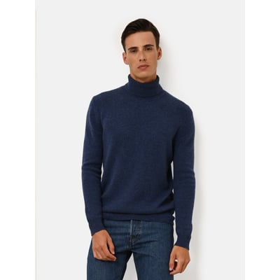 Pull Col Roulé 4 Fils Ocean Chiné Sacha JUST CASHMERE