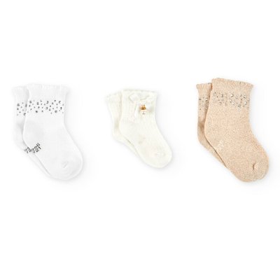 Pack de 3 paires de chaussettes en maille unie BOBOLI