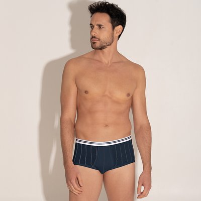 Slip taille haute à rayures ouvert EMINENCE